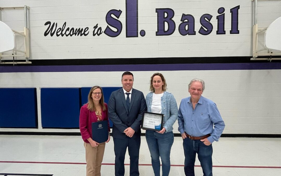Congratulations St. Basil Catholic Elementary School!