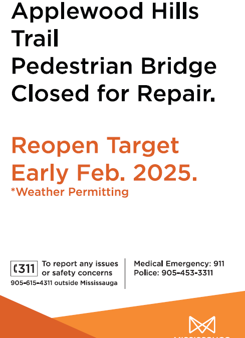 UPDATE: Pedestrian Bridge, Applewood Hills #3 & #6 Bridge Repairs COMPLETE