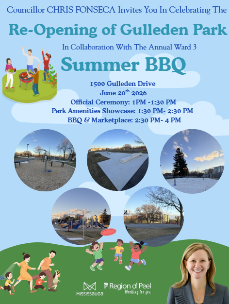 Official Re-Opening of Gulleden Park and The Annual Ward 3 Summer BBQ