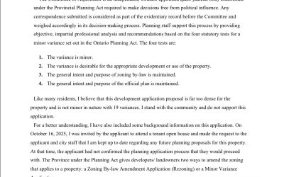 1055 Bloor Street Notice