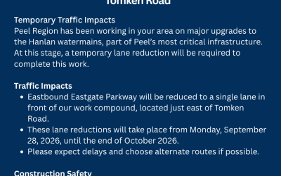 Project 10-1205 C5 – Streets Affected: Eastgate Parkway East of Tomken Road